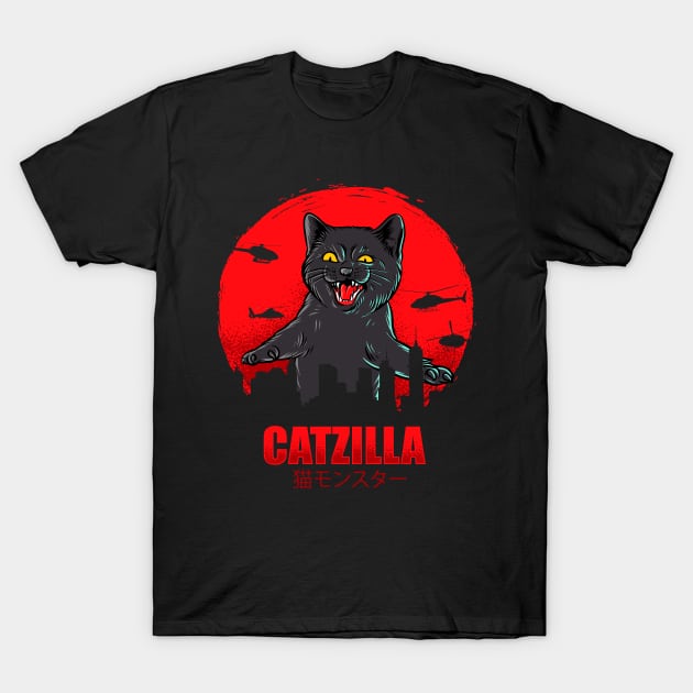 Catzilla T-Shirt by machmigo